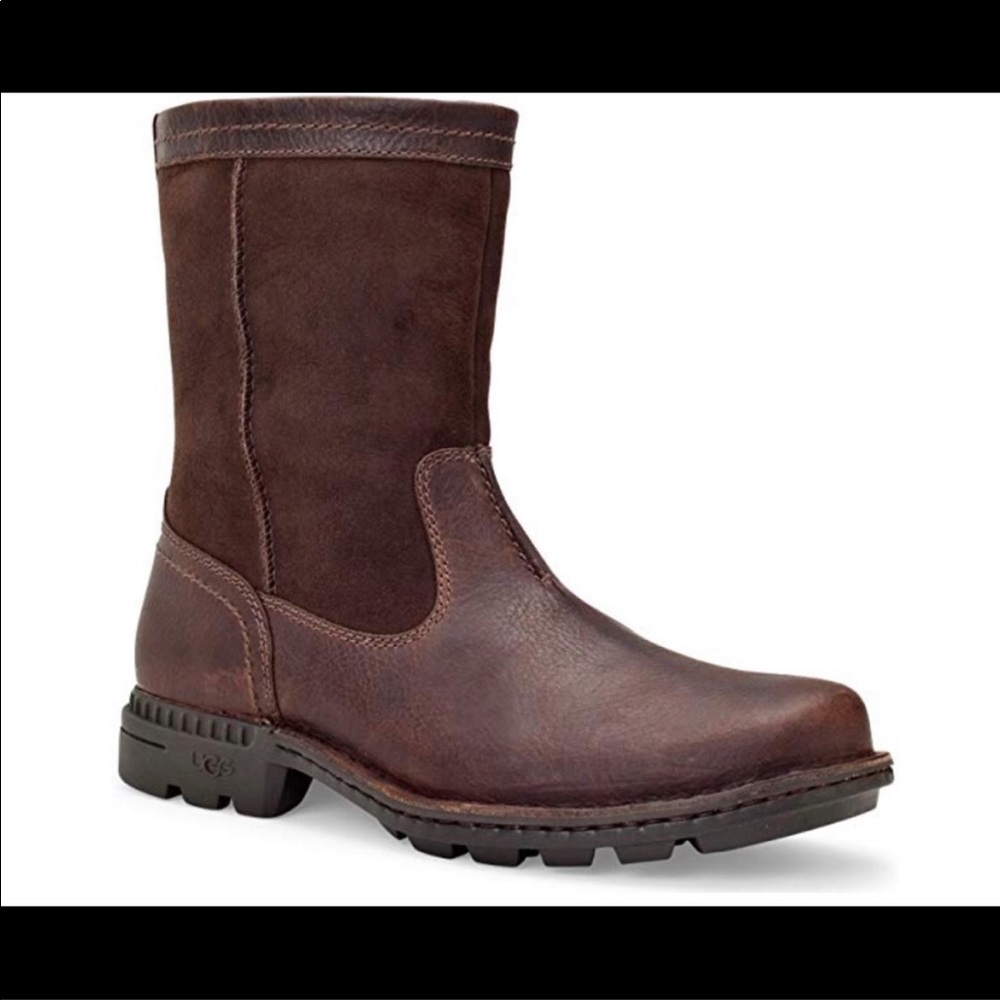 Ugg ‘Hartsville’ Chocolate Brown Leather Boots